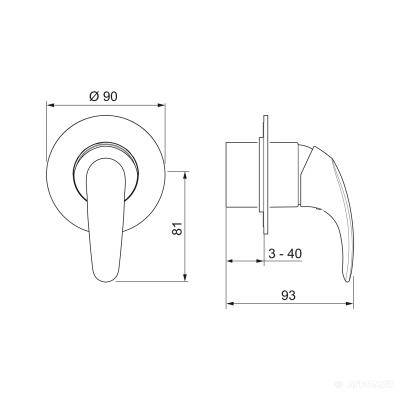 Будкрам купить Внешняя часть смесителя Polara Внешняя часть смесителя Polara 2