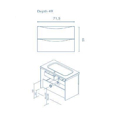 Будкрам купити LOVE Тумба-72, Білий LOVE Тумба-72, Білий 2