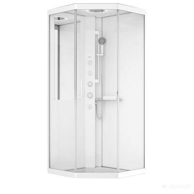 Будкрам купити Gem кабіна г/м, 90х90 профіль білий, скло прозоре