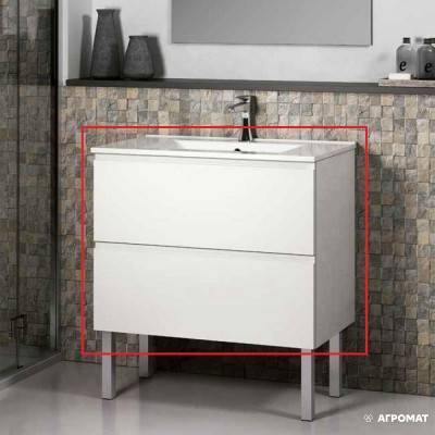 Будкрам купить EUROPA 80 Тумба с раковиной, цвет - белый 