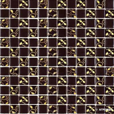 Будкрам купить Мозаика Шахматка шоколад-завиток золото