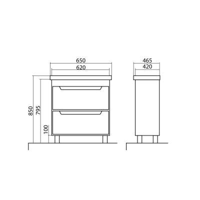 Будкрам купить РОМА Тумба с раковиной-65 напольная Roma РОМА Тумба с раковиной-65 напольная Roma 5