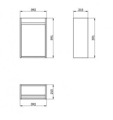 Будкрам купити CREA Тумба д/раковини 40 сіра CREA Тумба д/раковини 40 сіра 2