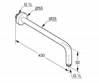 Будкрам купить A-QA/Freshline white Держатель-400 верхнего душа A-QA/Freshline white Держатель-400 верхнего душа 2