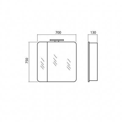 Будкрам купити РОМА Дзеркальна шафка-70 РОМА Дзеркальна шафка-70 5