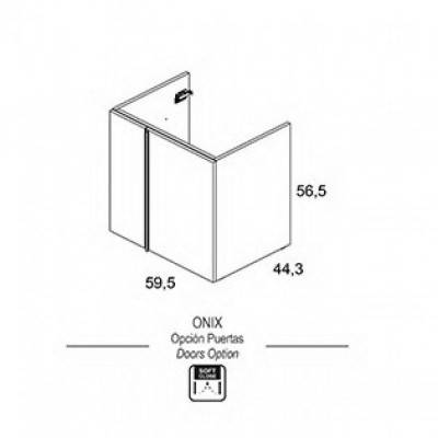 Будкрам купити ONIX Тумба д/раковини 60см, сіра ONIX Тумба д/раковини 60см, сіра 2