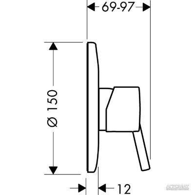 Будкрам купити Talis S Зовнішня частина змішувача д/душа Talis S Зовнішня частина змішувача д/душа 2