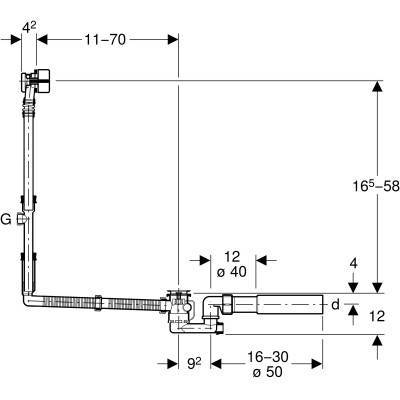 Будкрам купити Сифон д/ванни з нап. подовж. Сифон д/ванни з нап. подовж. 2