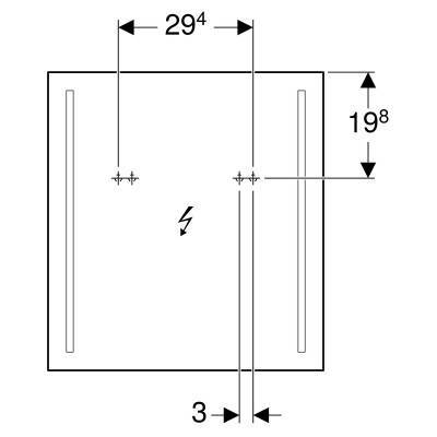Будкрам купити Option Дзеркало 60 см, з подвійною підсвіткою по вертикалі Option Дзеркало 60 см, з подвійною підсвіткою по вертикалі 3