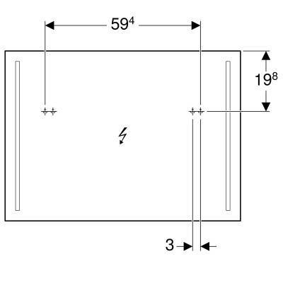 Будкрам купити Option Дзеркало 90 см, з подвійною підсвіткою по вертикалі Option Дзеркало 90 см, з подвійною підсвіткою по вертикалі 3