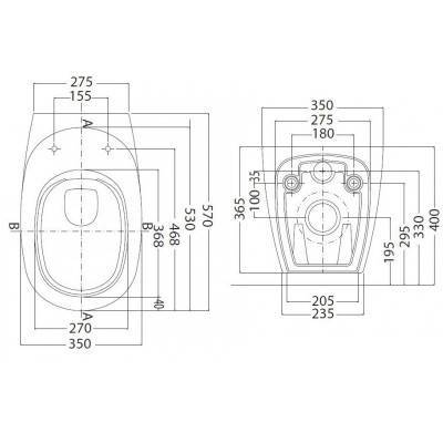 Будкрам купити EGO унітаз підвісний  без обідка (Rimfree) EGO унітаз підвісний  без обідка (Rimfree) 2