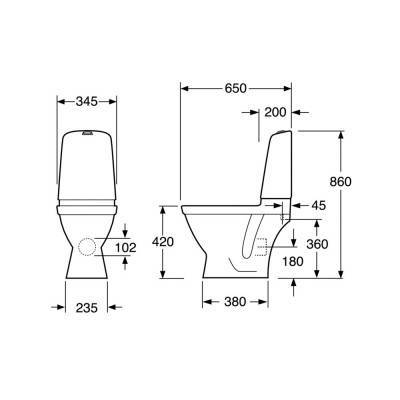 Будкрам купить 1510 NAUTIC Hygenic Flush Компакт 2/4л без крышки 1510 NAUTIC Hygenic Flush Компакт 2/4л без крышки 2