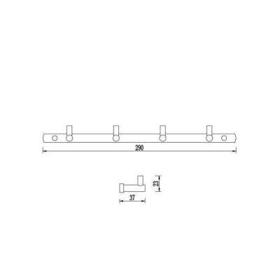 Будкрам купити TERRA Планка з 4 гачками TERRA Планка з 4 гачками 2