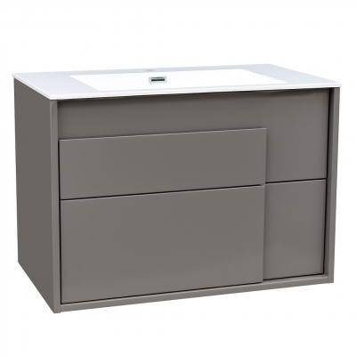 Будкрам купить CITY Тумба 80 с раковиной, серый цвет  CITY Тумба 80 с раковиной, серый цвет  2