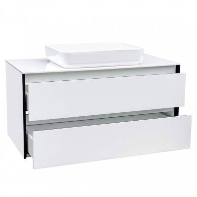 Будкрам купить CITY Тумба 100 с раковиной, белый глянцевый цвет  CITY Тумба 100 с раковиной, белый глянцевый цвет  3