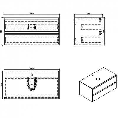 Будкрам купить CITY Тумба 100 с раковиной, белый глянцевый цвет  CITY Тумба 100 с раковиной, белый глянцевый цвет  4