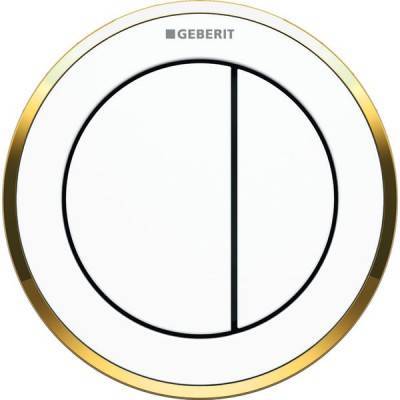 Будкрам купить Пневмокнопка управления смывом унитаза type10, двойной смыв, для смывного бачка скрытого монтажа Sigma 8 см, белый/золото/белый