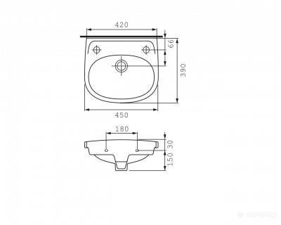 Будкрам купити EKO 2000new Раковина-45 отв.прав. EKO 2000new Раковина-45 отв.прав. 2