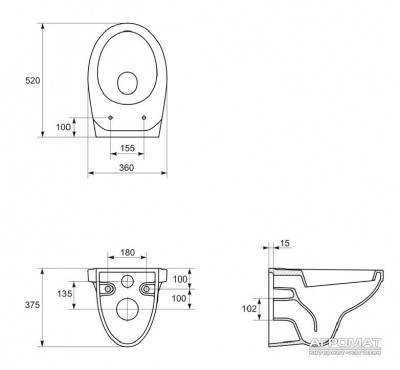 Будкрам купити DELFI Унітаз підвісний DELFI Унітаз підвісний 2