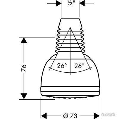 Будкрам купити Croma 1jet Верхній душ-73 Croma 1jet Верхній душ-73 3