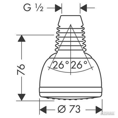 Будкрам купити Croma 1jet Верхній душ-73 Croma 1jet Верхній душ-73 2