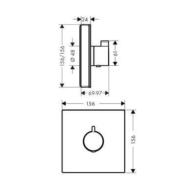 Будкрам купити ShowerSelect Highflow Зовнішня частина термостата ShowerSelect Highflow Зовнішня частина термостата 2