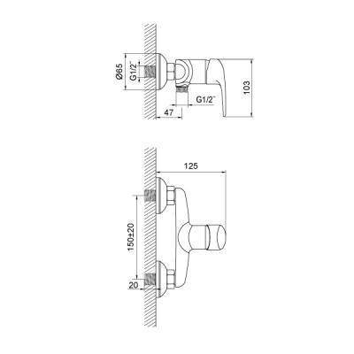 Будкрам купити GIRAN Змішувач д/душа GIRAN Змішувач д/душа 2