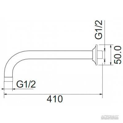 Будкрам купить Держатель верхнего душа Держатель верхнего душа 2