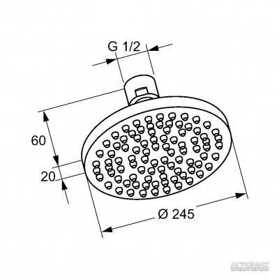 Будкрам купить A-QA Верхний душ-245 A-QA Верхний душ-245 2
