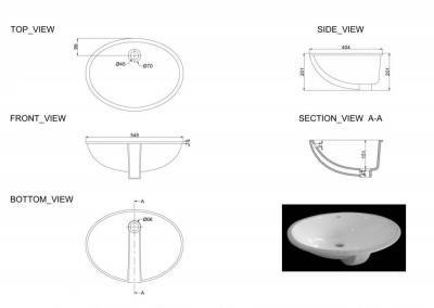 Будкрам купить OVALE Раковина под столешницу 545х400х200 OVALE Раковина под столешницу 545х400х200 2