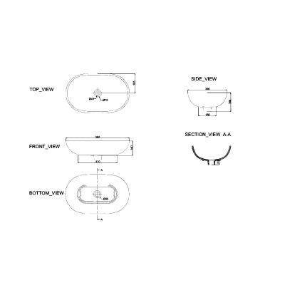 Будкрам купити OVALE Раковина на тумбу 585x380x180 OVALE Раковина на тумбу 585x380x180 2