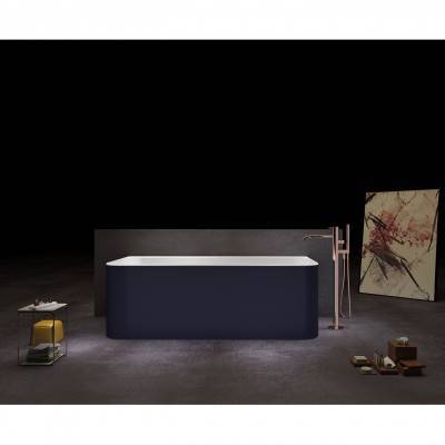 Будкрам купити CITY Ванна окремостояча з кольоровим фасадом, темно-синій матовий 1700x800x610
