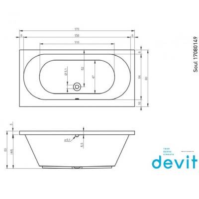 Будкрам купити SOUL Ванна 170х80 + ніжки set01u SOUL Ванна 170х80 + ніжки set01u 2