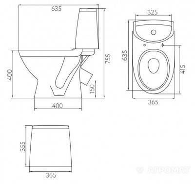 Будкрам купити RUNA Унітаз-компакт, косий вип., з  дюропл. сидінням та арм.дворежимною (білий) RUNA Унітаз-компакт, косий вип., з  дюропл. сидінням та арм.дворежимною (білий) 2