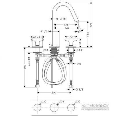 Будкрам купити Citterio M Змішувач 3-отв. д/раковини Citterio M Змішувач 3-отв. д/раковини 2