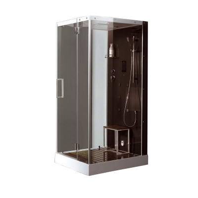 Будкрам купити FRESH Бокс паровий 900*1100*2200 + дерев. настил (5 частин), панель чорна, праве відкривання