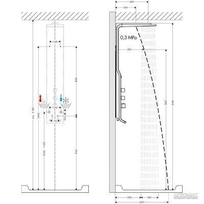 Будкрам купити Raindance Lift 180 2jet Душова панель Raindance Lift 180 2jet Душова панель 2