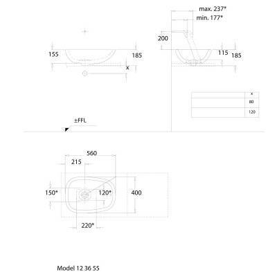 Будкрам купить Citterio Умывальник, встраиваемый, 560х400мм, без отверстия, с переливом, с доним клапаном с механизмом push-open и керамической крышкой сливного клапана, белый KeraTect Citterio Умывальник, встраиваемый, 560х400мм, без отверстия, с переливом, с доним клапаном с механизмом push-open и керамической крышкой сливного клапана, белый KeraTect 3