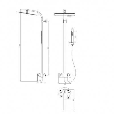 Будкрам купити KATARINA Душова система, хром KATARINA Душова система, хром 2