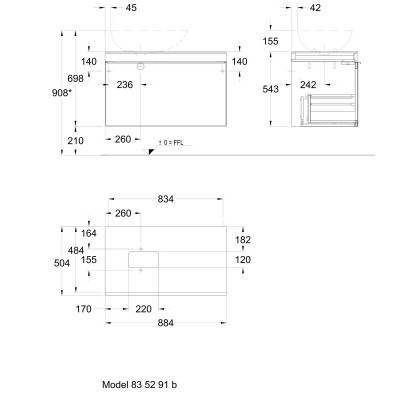 Будкрам купить Citterio Шкафчик под умывальник 884x543x504 мм, со стеклянной поверхностью с вырезом под сифон, корпус: темн.дуб, фасад: стеклянная панель черная Citterio Шкафчик под умывальник 884x543x504 мм, со стеклянной поверхностью с вырезом под сифон, корпус: темн.дуб, фасад: стеклянная панель черная 3