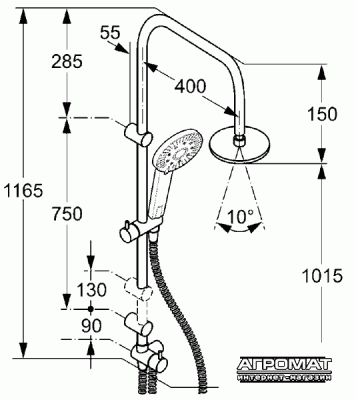 Будкрам купить A-QA Dual Душевая система A-QA Dual Душевая система 2