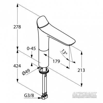 Будкрам купити Ambienta 213 Змішувач д/раковини Ambienta 213 Змішувач д/раковини 2