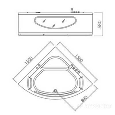Будкрам купить Г/М ванна аэромассаж, п/у AY01 Г/М ванна аэромассаж, п/у AY01 2