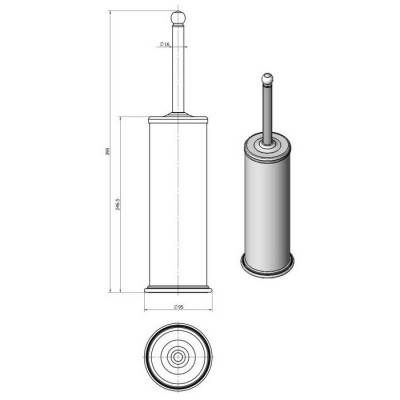 Будкрам купить CLASSIC Щетка для унитаза, напольный, хром, Swarovski CLASSIC Щетка для унитаза, напольный, хром, Swarovski 2