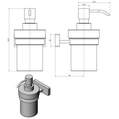 Будкрам купить UNIQUE Дозатор жидкого мыла, керамика хром UNIQUE Дозатор жидкого мыла, керамика хром 2