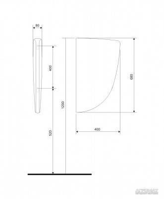 Будкрам купить Перегородка для писсуара Перегородка для писсуара 2