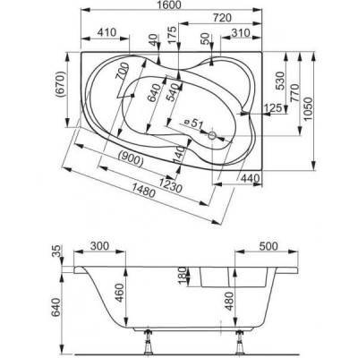 Будкрам купити VPBA163MEL3PX-04/VPBA160MEL3P-01 Melite Ванна 160x105 правостороння+VPSET007 ніжки, яскраво біла VPBA163MEL3PX-04/VPBA160MEL3P-01 Melite Ванна 160x105 правостороння+VPSET007 ніжки, яскраво біла 2