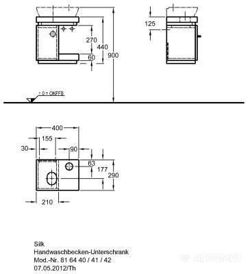 Будкрам купить Silk Шкафчик под умывальник 400х440х290мм, белый глянец Silk Шкафчик под умывальник 400х440х290мм, белый глянец 2