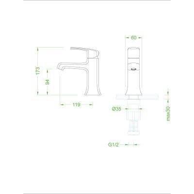 Будкрам купити GRAPHICS 2.0 Змішувач д/раковини, хром GRAPHICS 2.0 Змішувач д/раковини, хром 2