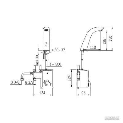 Будкрам купить La Cucina Alessi Смеситель для раковины, сенсорный La Cucina Alessi Смеситель для раковины, сенсорный 2
